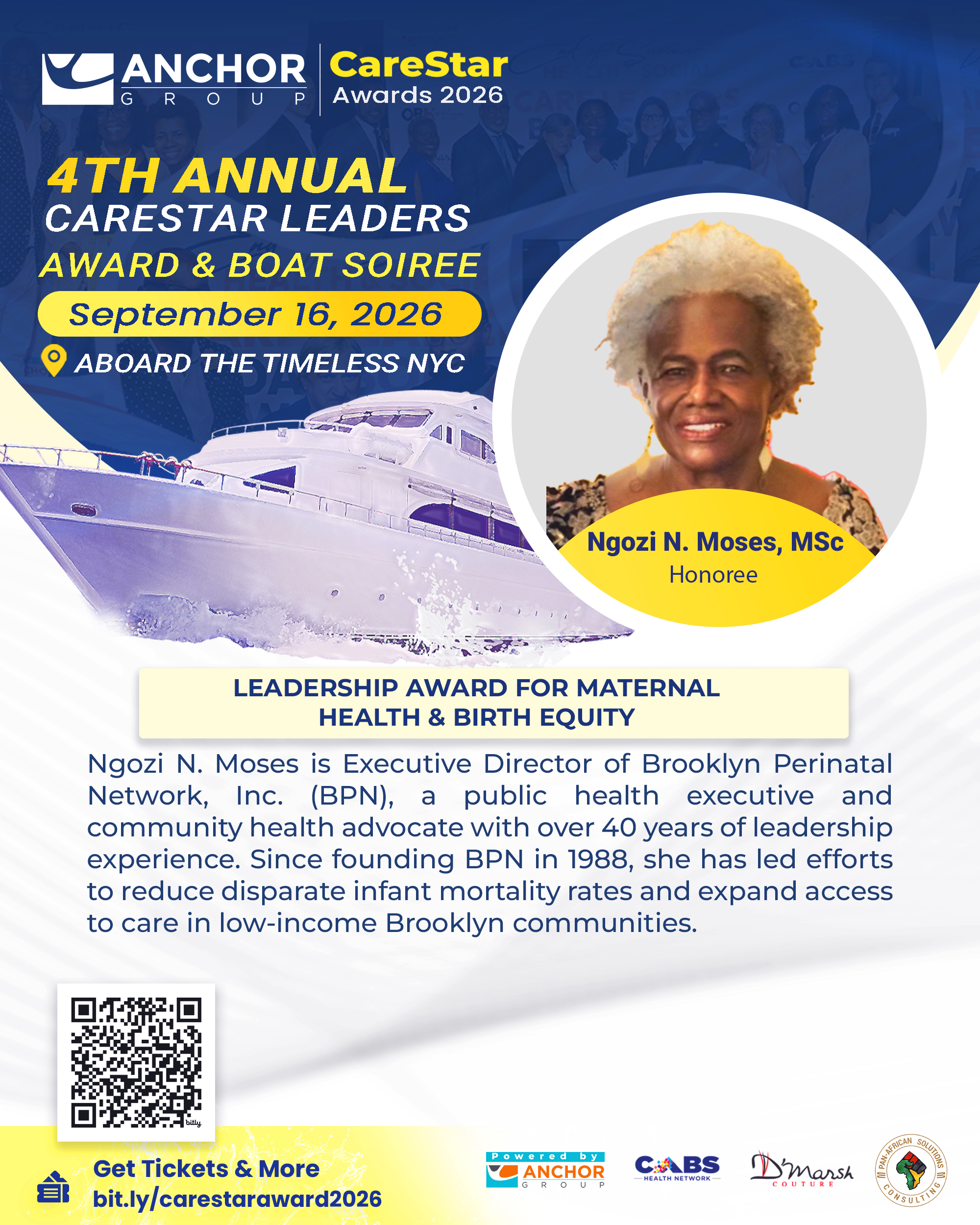 CareStar Leaders Award & Boat Soiree 2026 — Ngozi N. Moses, MSc